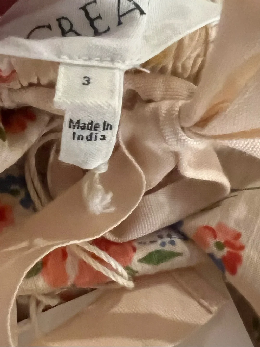 THE GREAT. THE PASTORAL SKIRT - PINK ROSE PRINT Sz 3 NWT